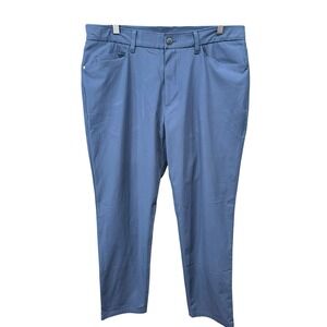 CRZ Yoga All Day Comfy Slim Fit Pants Mens 36W ( 36x30 ) Electric Blue Navy Golf